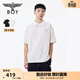 BOY LONDON春夏男女同款POLO衫黑色字母暗紋提花短袖T恤N01915 米白色 M