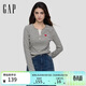 蓋璞（GAP）女裝冬季款?lèi)?ài)心刺繡logo修身假兩件針織衫上衣828826