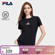 斐樂(lè )（FILA） 女裝官方女士短袖T恤夏季休閑運動(dòng)內搭t恤百搭短T上衣 正黑色-F11W329117F L （170/88A/L）