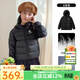 駱駝【云絨LT】?jì)和鸾q服秋冬保暖新款外套加厚加絨男女童親子裝 黑色 120 【含絨量高達90%】