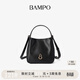 半坡飾族（bampo）圓滿(mǎn)水桶包 頭層牛皮斜挎包2025夏新款白色單肩小拎包女新年禮物 墨碳黑930