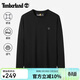 添柏嵐（Timberland）T恤男秋冬柔軟舒適休閑透氣耐磨圓領(lǐng)長(cháng)袖上衣A5XVK 黑灰 L