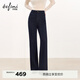 伊芙麗（eifini）朱珠代言伊芙麗彈力加絨發(fā)熱牛仔褲修身直筒褲子女2025秋季新款 藏青 M 105-115斤