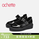 achette雅氏8QZ2 休閑厚底瑪麗珍魔術(shù)貼單鞋 14-黑色 38