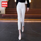 黛姿茹（daiziru）九分西裝褲女春季2026新款高腰直筒褲小個(gè)子職業(yè)小腳休閑褲子女 白色[九分] XL (29) 【115-125斤】