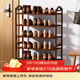 安爾雅鞋架門(mén)口楠竹宿舍寢室鞋架子多層鞋柜家用收納置物架 6層60cm