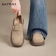 達芙妮厚底勃肯鞋女通勤2026新款春季全包真皮軟底休閑一腳蹬孕婦單鞋