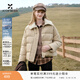 香影短款輕薄羽絨服女2025冬季新款氣質(zhì)毛絨翻領(lǐng)卡其色白鴨絨外套 卡其 M 160/84A/95-110斤