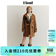 ELAND衣戀毛呢外套牛角扣羊毛大衣學(xué)院風(fēng)外套女100%綿羊毛 卡其色(35)Beige S 160