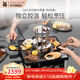 WMF 德國福騰寶電燒烤爐 家用多功能料理鍋烤肉鍋電烤爐煎烤盤(pán)無(wú)煙不粘煎烤一體電熱鍋多用途鍋 3合1多功能料理盤(pán)（電烤盤(pán)） 1層
