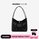 Muuluu【范詩(shī)然同款】party包絲光緞面信箋托特包精致腋下質(zhì)感時(shí)尚婚包 黑色