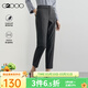G2000女裝商務(wù)休閑修身西褲秋季新款氣質(zhì)黑色百搭直筒正裝褲 提花-深灰色-煙管褲27寸 M