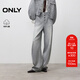 ONLY2025冬季新款梨形友好高腰香蕉褲闊腿牛仔褲女|125432051 J08 淺牛仔灰 M M標準褲長(cháng)