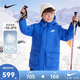 NIKE 耐克童裝男女童中長(cháng)款連帽羽絨服冬季新款輕盈保暖兒童外套