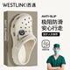 西遇（Westlink）洞洞鞋女款夏季外穿防滑厚底沙灘包頭護士拖鞋情侶款戶(hù)外運動(dòng)涼鞋 西遇（Westlink）白色 35-36 旗艦店/正品保障
