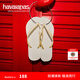 havaianas明星同款Slim細帶夾腳女人字拖平底海邊沙灘夏情侶拖鞋 0001-本白色 39-40 巴西碼