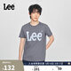 Lee商場(chǎng)同款25新品標準版圓領(lǐng)Logo印花男短袖T恤休閑