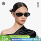 木九十墨鏡2025年新品貓眼窄框墨鏡女復古珍珠裝飾偏光太陽(yáng)鏡MJ12SM1568 BKC11曜石黑 偏光+雙面防油污