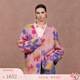 Fabrique【彩虹后花園】提花針織開(kāi)衫女秋冬新款毛衣 甜美粉 XS