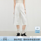 范思藍恩美式復古直筒休閑七分工裝褲2025夏季新款顯瘦休閑褲2066 白色 M