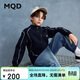 馬騎頓（MQD）男童25秋新款街潮學(xué)院風(fēng)字母半高領(lǐng)針織毛衣開(kāi)衫