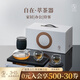 萬(wàn)仟堂（Edenus）整套茶具 簡(jiǎn)約辦公便捷玻璃隔熱大容量茶壺 自在萃茶器·隨手禮 純白 7件 1壺2杯1漏1瀝水墊1茶漏墊1刷