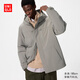 優(yōu)衣庫男裝女裝高性能復合連帽外套保暖夾克含羽絨智暖衣478277 31 米色 3XL