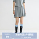 獨束大碼女裝灰色美式寬松休閑套裝夏裝新款簡(jiǎn)約短袖半裙時(shí)尚套裝 星空灰-半裙 L (尺碼：2)