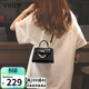 viney牛皮包包女包輕奢凱莉包斜挎手提單肩包生日禮物高級感送女友老婆