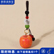 慕思語(yǔ)（MUSIYU）手工木雕蘋(píng)果汽車(chē)鑰匙扣掛件包包背包書(shū)包包掛飾男女小飾品禮物 木雕小蘋(píng)果-平安款  A11-103