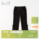戴維貝拉女童加絨喇叭褲兒童秋冬加厚休閑褲中大童冬季保暖長(cháng)褲童裝