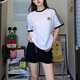 阿迪達斯（adidas）三葉草T恤 夏季新款男女純棉舒適透氣運動(dòng)休閑修身時(shí)尚圓領(lǐng)短袖 KB2460 白色 S