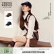 Teenie Weenie【趙露思同款】小熊女裝春秋季復古學(xué)院風(fēng)棒球帽子 藏青色 均碼