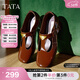 他她（TATA）超?，旣愓湫锛拘驴顝凸艤\口小皮鞋女鞋單鞋7H020AA5 熱可可（粗跟款）-7HF20 37