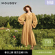 moussy 【劉亦菲同款】南法度假風(fēng)碎花浪漫優(yōu)雅連衣裙028ISX33-3711 070米色 S