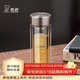 希諾（heenoor）雙層玻璃杯男家用商務(wù)辦公泡茶杯子過(guò)濾車(chē)載水杯XN-9103 410mL