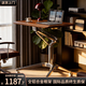 耐賽爾氣動(dòng)升降電腦桌移動(dòng)辦公桌升降桌工作臺站立式床邊桌筆記本電腦桌 全鋁合金【寰球版】深胡桃色72*48cm