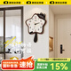美世達（MEISD）鐘表掛墻中古風(fēng)客廳掛鐘家用餐廳表創(chuàng  )意時(shí)鐘掛墻高級感靜音掛表 【70%選擇大號】躲貓貓35x48cm