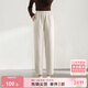 尚都比拉加厚毛呢休閑褲女冬季小個(gè)子保暖顯瘦煙管褲氣質(zhì)九分哈倫褲
