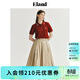 ELAND衣戀短袖T恤女海軍風(fēng)polo衫上衣夏季新款 酒紅色/勃墾地色(29)Burgandy S 160