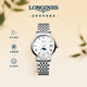 浪琴（LONGINES）瑞士手表 博雅系列 女士鋼帶石英表  L43304116