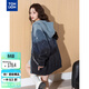 唐獅（TonLion）2025秋冬女連帽漸變圖案提花拉鏈開(kāi)衫毛線(xiàn)衫