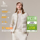 哈吉斯（HAZZYS）女裝 秋季款女士【PHIZ系列】立領(lǐng)拼接輕薄羽絨服女 乳白色IV M (160/84A 38)