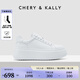 CHERY KALLY【倪虹潔同款】厚底小白鞋女款百搭休閑增高真皮板鞋時(shí)尚潮流女鞋 CHERY&KALLY 白色 38