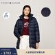 Tommy Hilfiger【防潑水】秋冬女裝撼冬保暖休閑可收納帽寬松雙拉鏈羽絨服 藏青色DW5 XS （推薦：80-100斤）