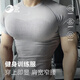 GOLOVEJOY高樂(lè )捷健身衣男速干短袖緊身顯肌肉跑步運動(dòng)上衣訓練服壓縮衣黑L