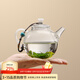 高茗（gaoming）小茶壺一人用綠茶專(zhuān)用泡茶器小容量透明玻璃功夫茶單壺手抓茶具 255ml 天球壺+松石壺繩