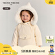 Teenie Weenie Kids小熊童裝秋冬女寶純色三防可愛(ài)精靈帽羽絨服 米白色 100 cm 充絨量82g
