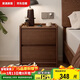 家逸實(shí)木床頭柜臥室輕奢高級感簡(jiǎn)約小戶(hù)型收納邊柜子置物架2026全新款