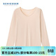 舒雅（Schiesser）女士3A抗菌肌底衣系列V領(lǐng)長(cháng)袖保暖秋衣上衣 膚色 L